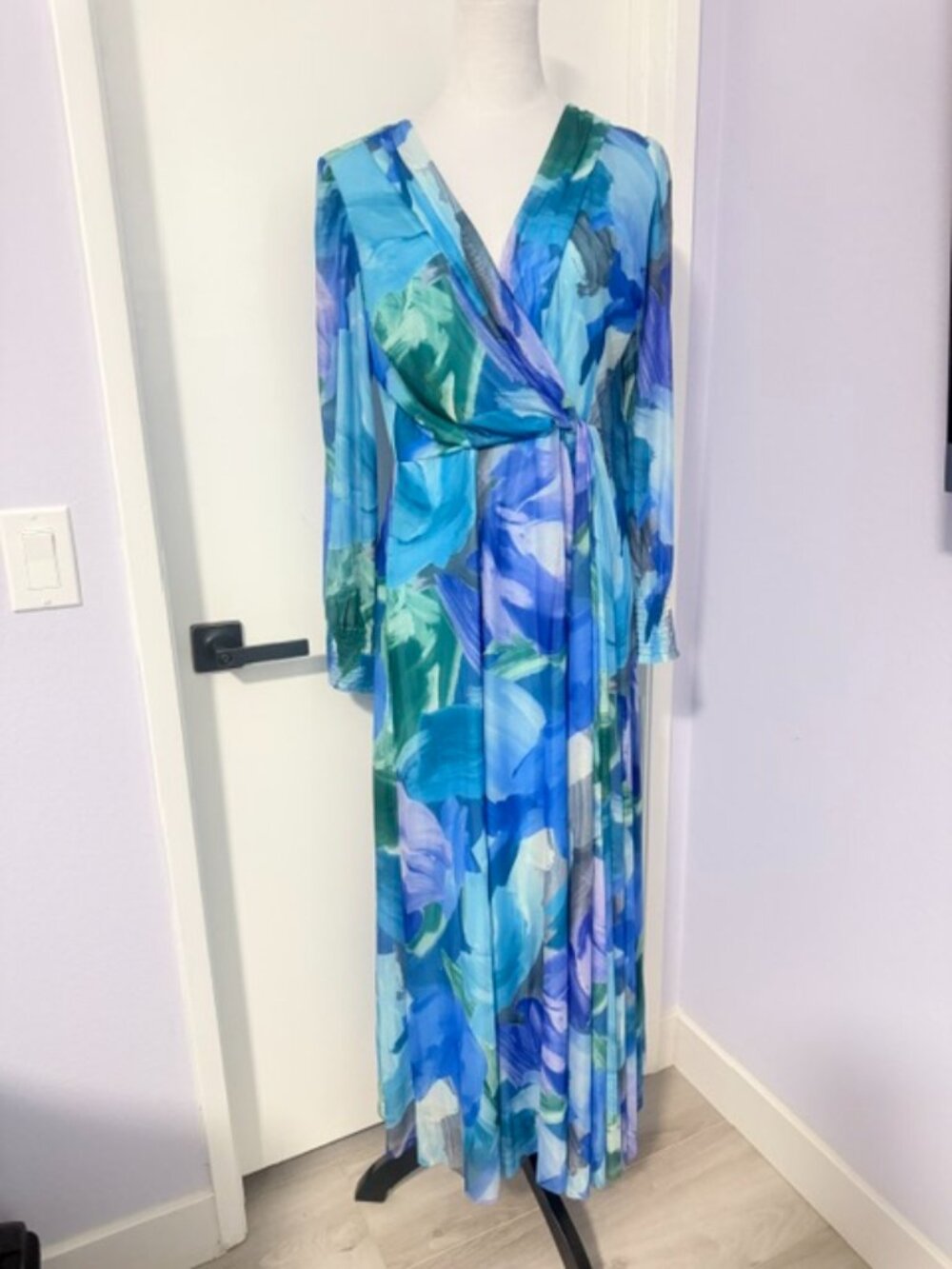 Women's Long Sleeve Floral Maxi Dress
